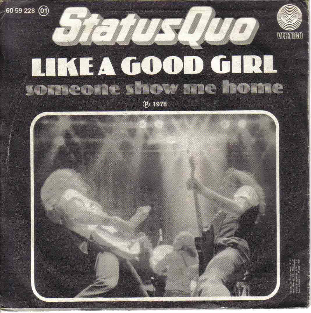 spain Cover of the Status Quo single 'Like a good girl' only released in Spain