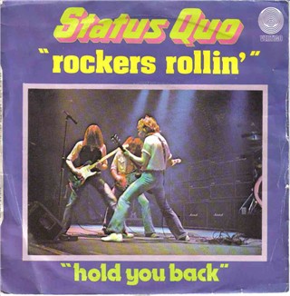 französische Cover der Status Quo Single 'Rockers Rollin'