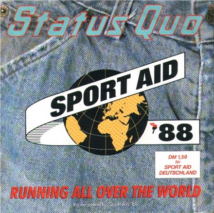 Cover of the Status Quo Single 'Running all over the world'