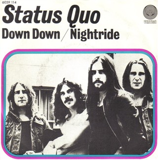 dutch cover of the Status Quo single 'Down Down'