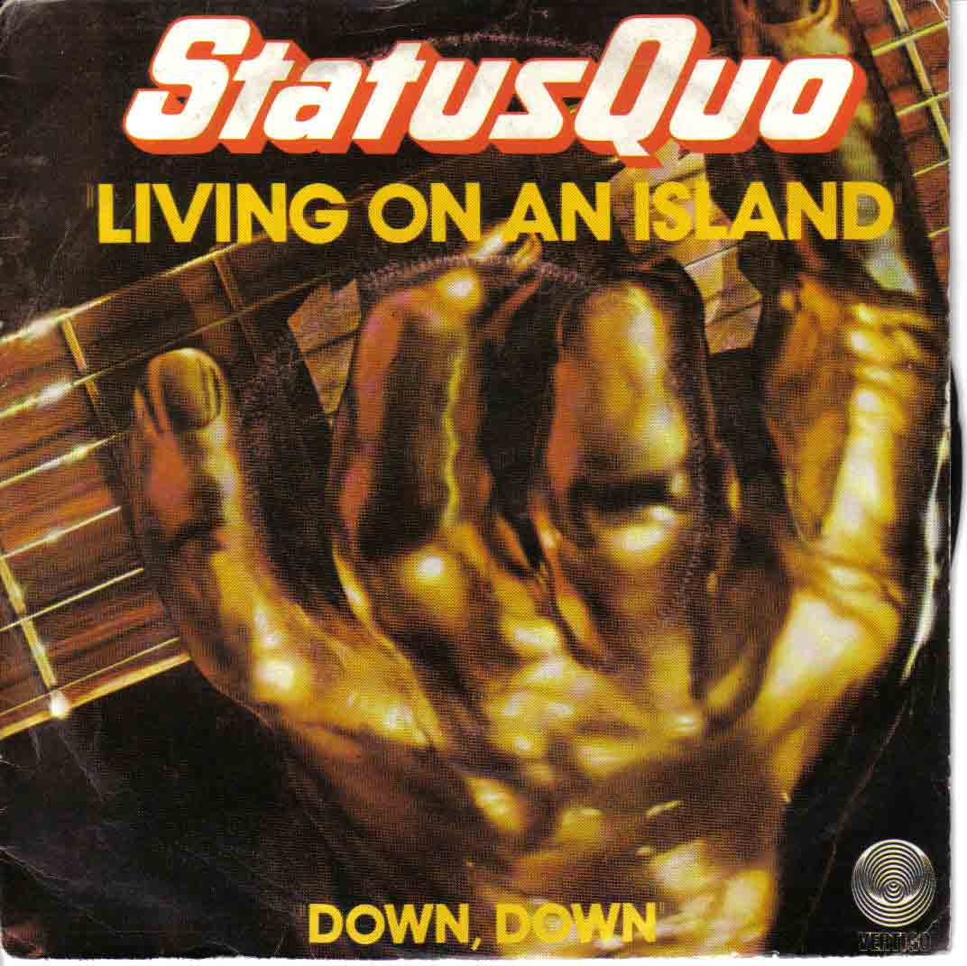 französische Cover der Status Quo Single 'Living on an island'