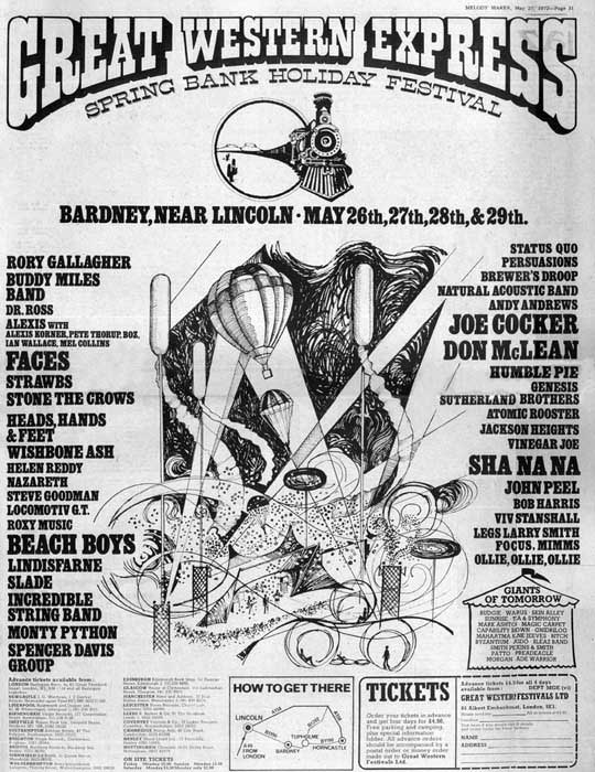 Plakat des Lincoln Festivals 1972