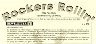 sample of the first Rockers Rollin Newsletter from Michael and Franz Engels/Kaiserslautern