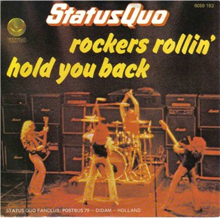 dutch cover of the Status Quo Single 'Rockers Rollin'
